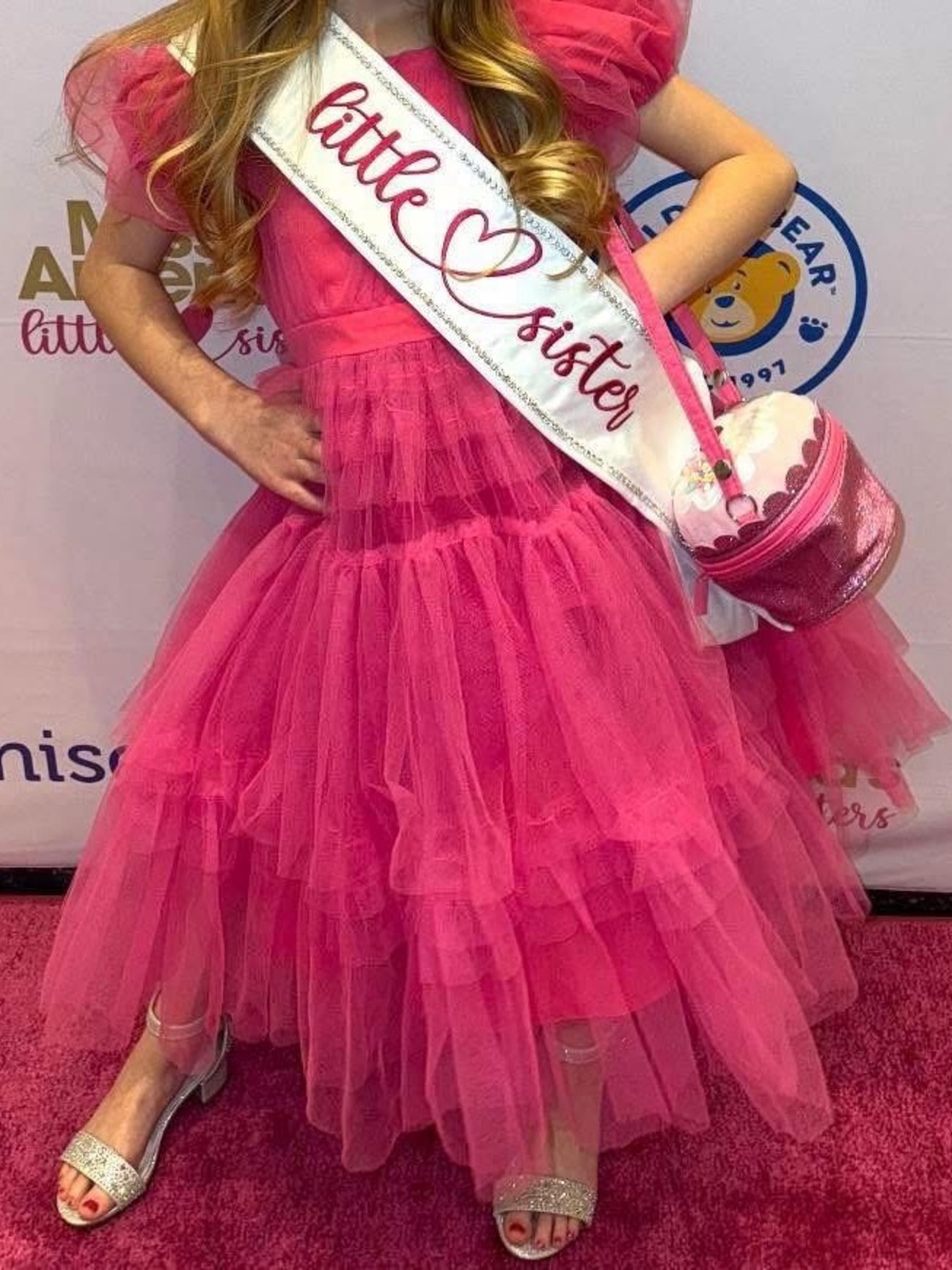 Ivy City Co Hot Pink Tulle Ruffle Formal Dress